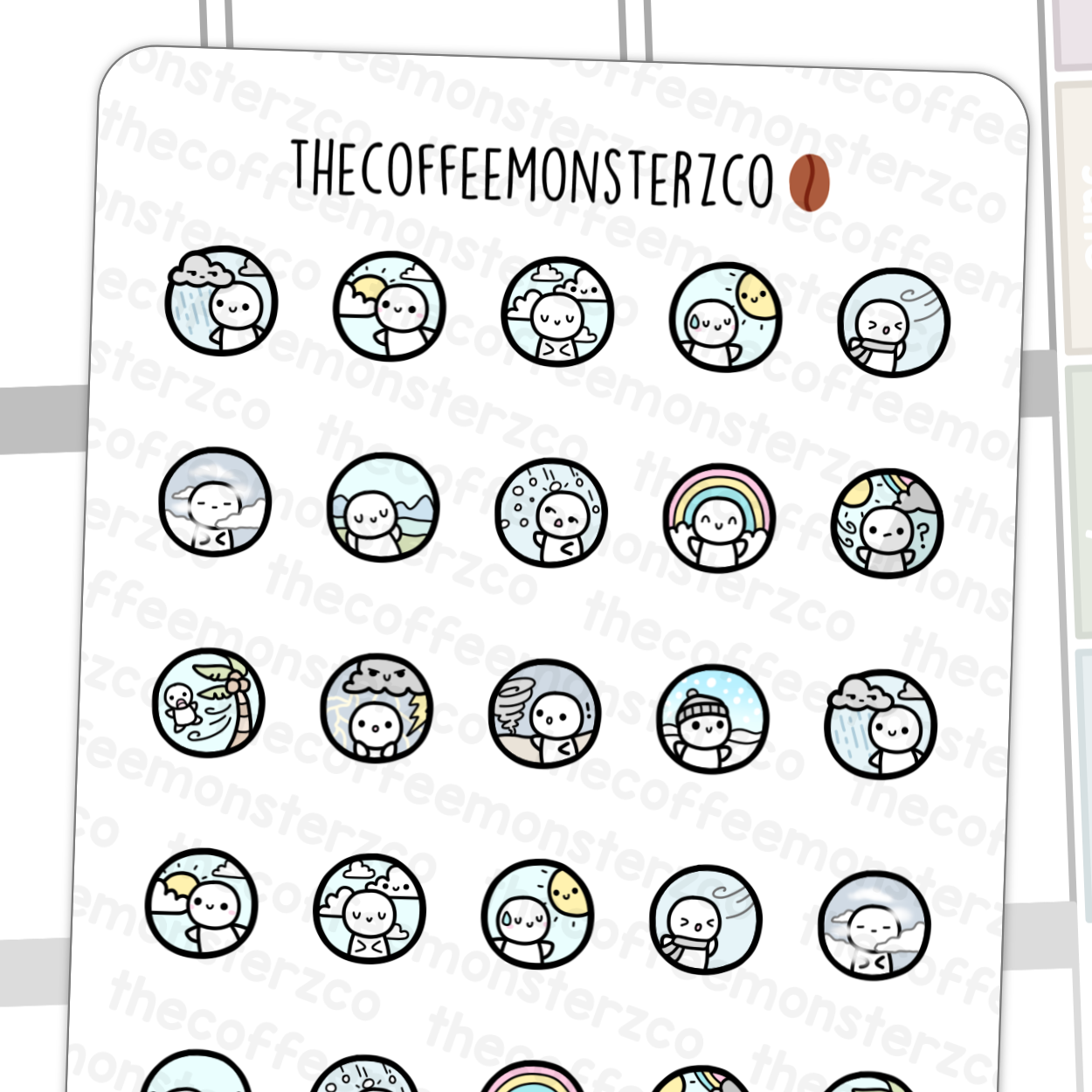 Emoti Weather Icons Sampler