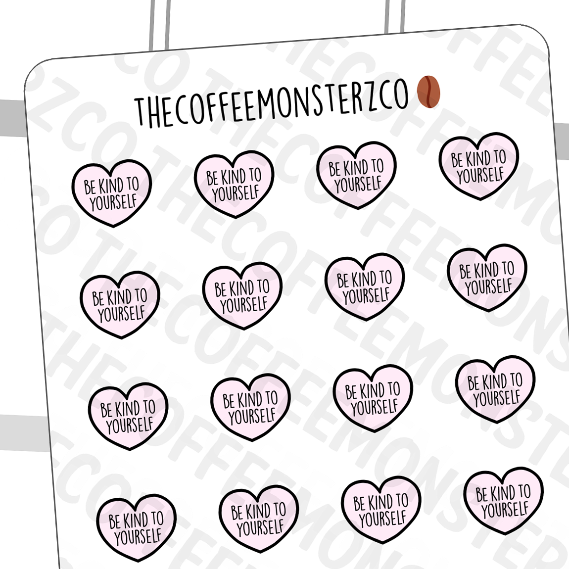 Be Kind to Yourself Doodles - TheCoffeeMonsterzCo