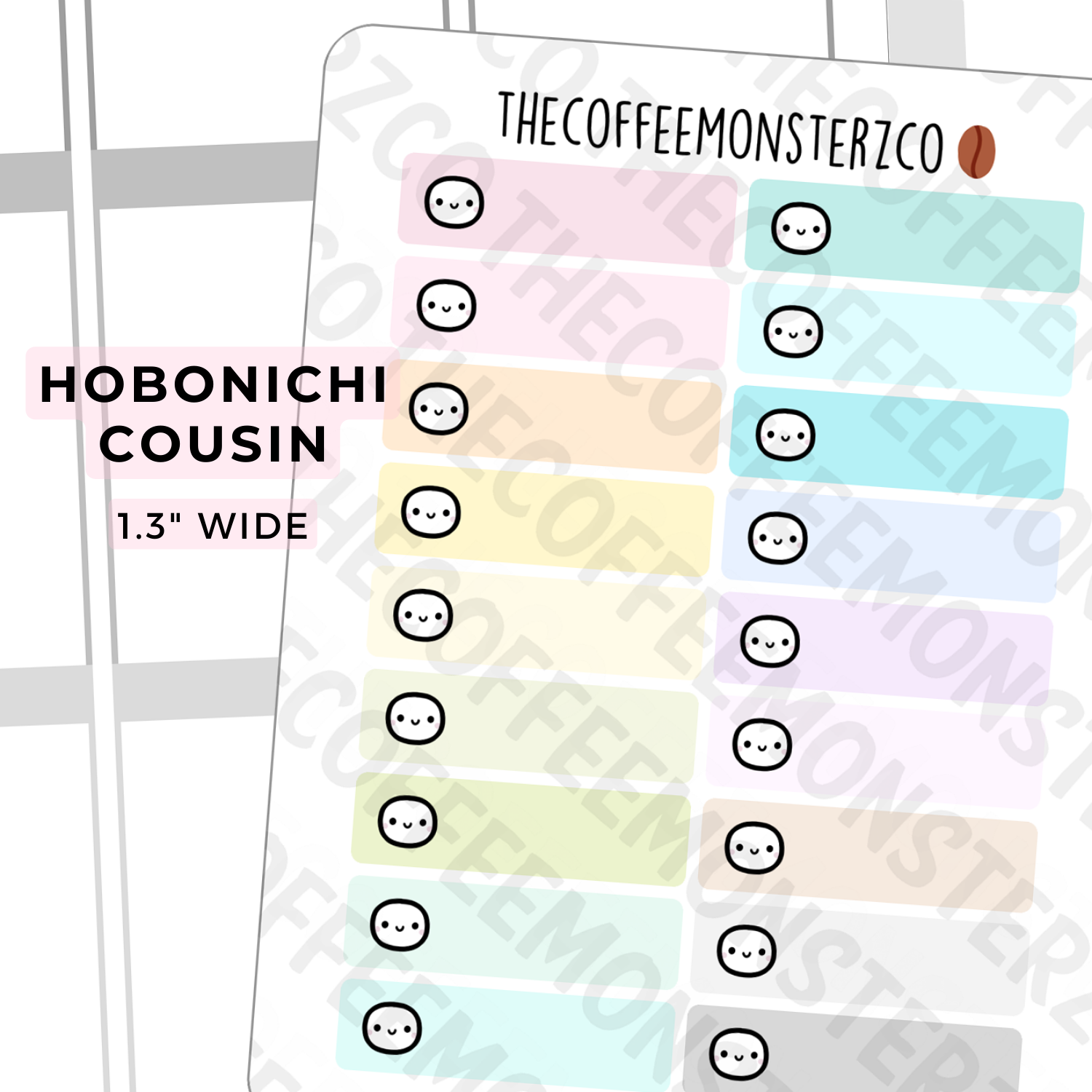 Hobonichi Cousin Emoti Labels – TheCoffeeMonsterzCo