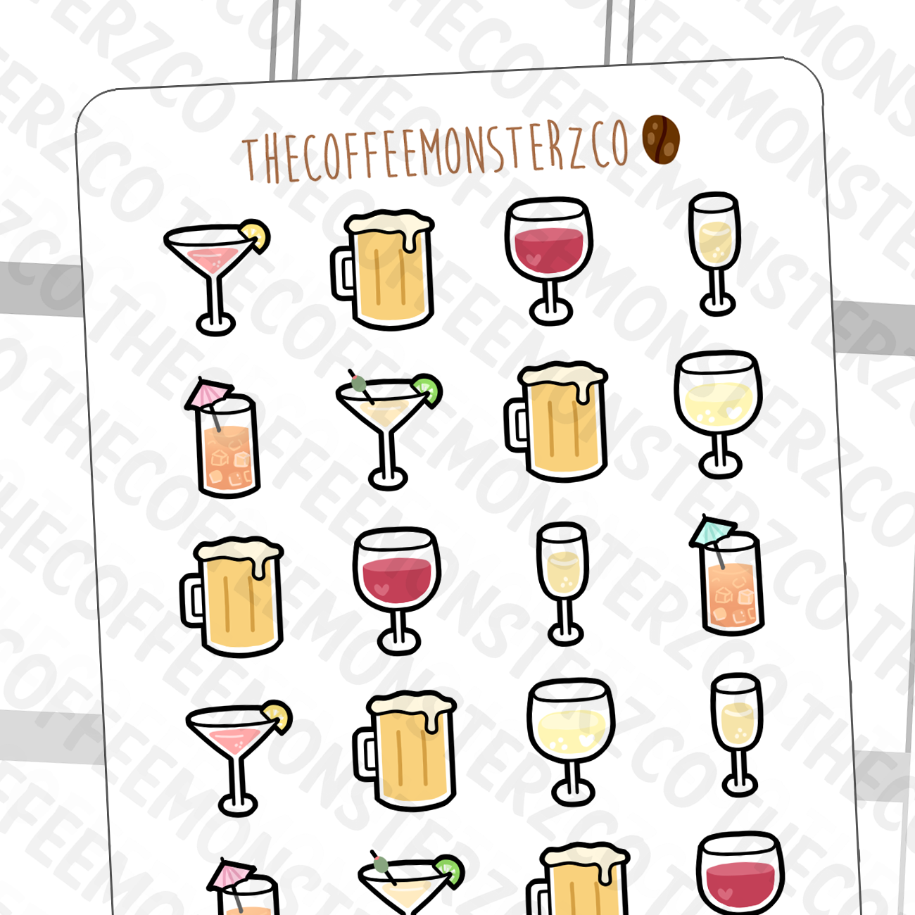 drink doodles, TheCoffeeMonsterzCo