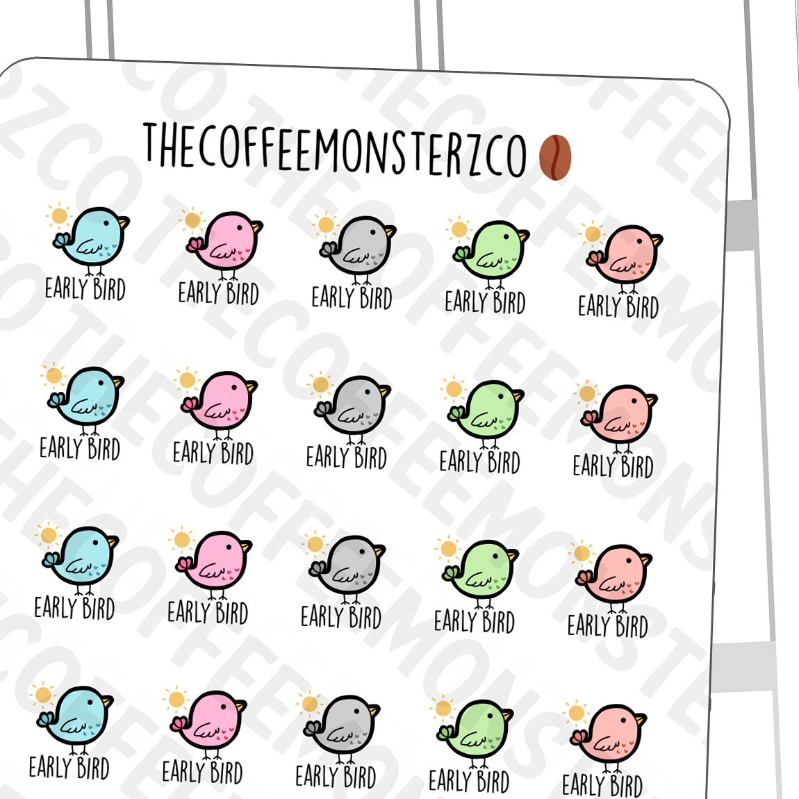 Early Bird Doodles - TheCoffeeMonsterzCo