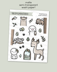 The Four Biomes Large Doodle Washi Stickers