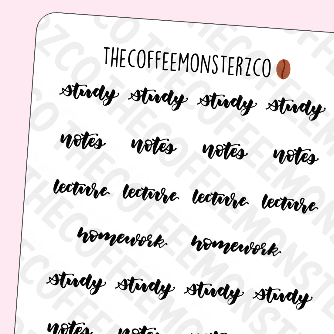 Helen's Lettering: School - TheCoffeeMonsterzCo