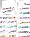 Cancelled Rescheduled Emotis - TheCoffeeMonsterzCo