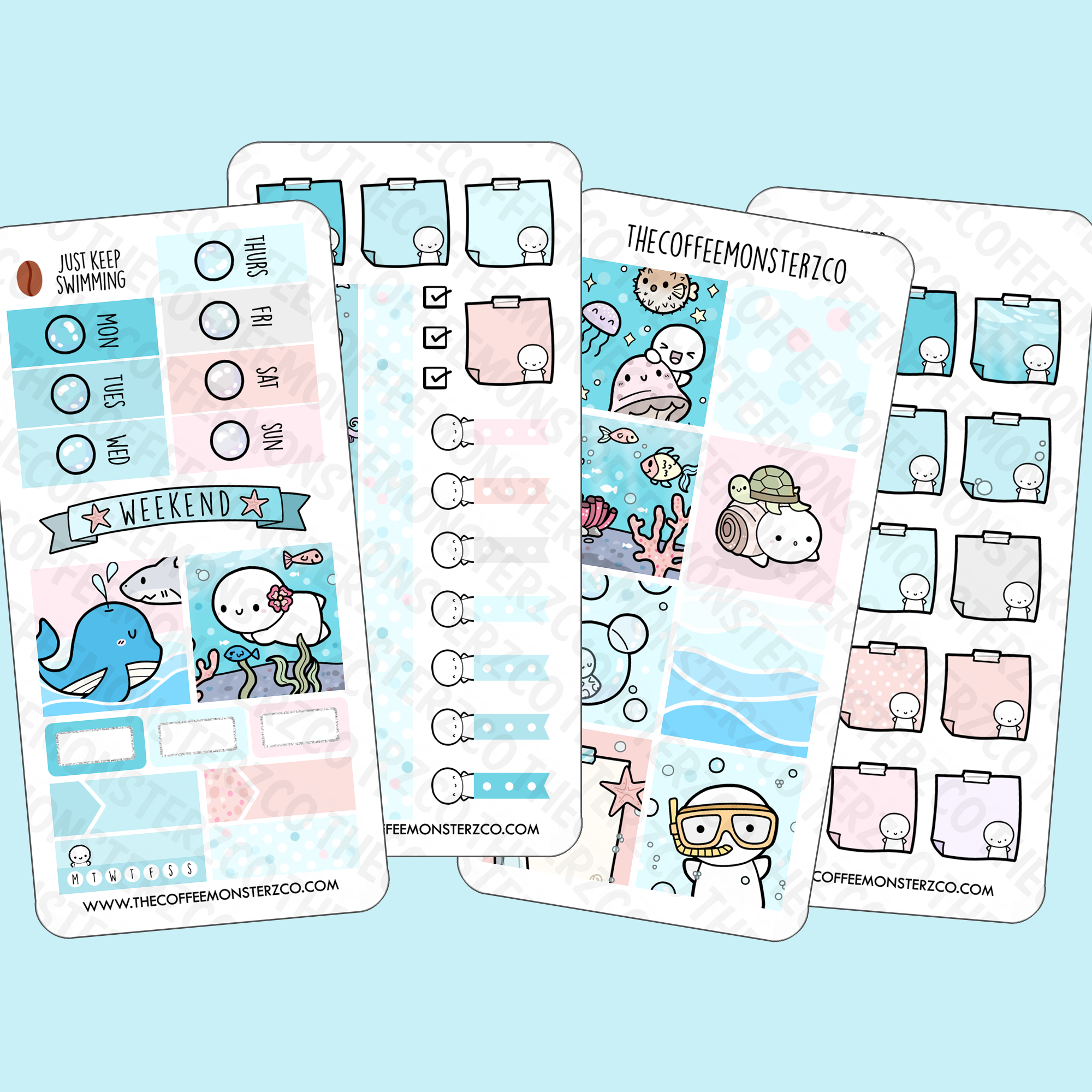 Just Keep Swimming Hobonichi Weeks Kit
