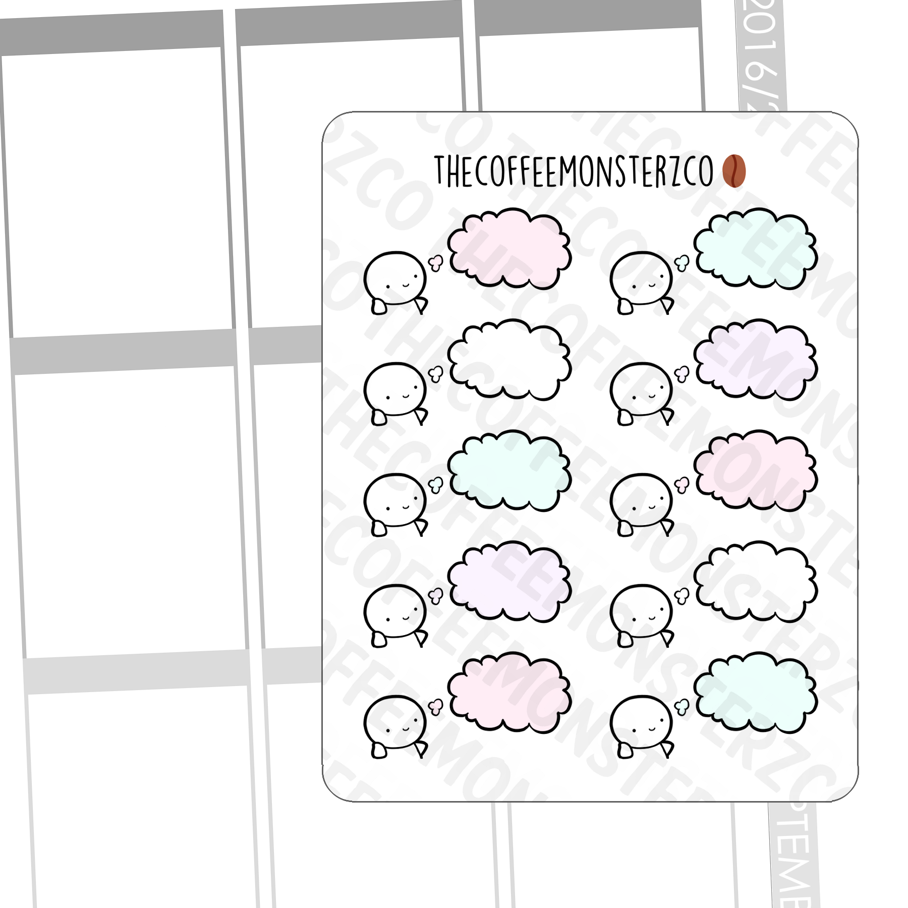 Daydreaming Emotis, TheCoffeeMonsterzCo