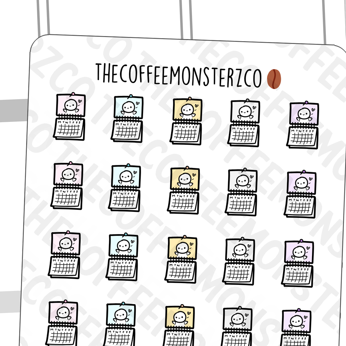 Calendar Emotis - TheCoffeeMonsterzCo