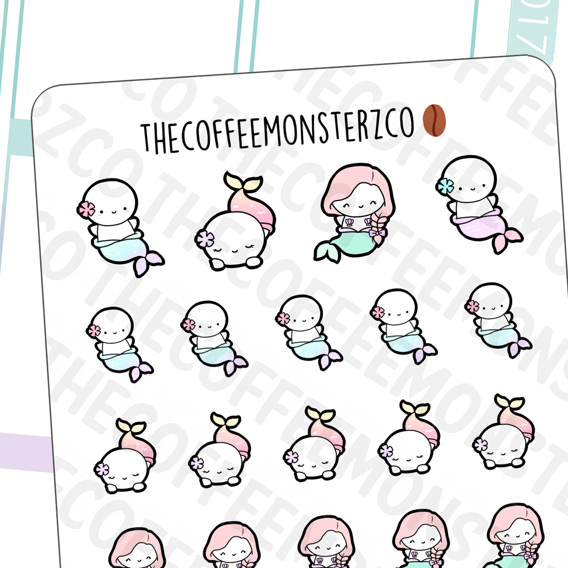 Mermaid Emotis (Mermotis), TheCoffeeMonsterzCo