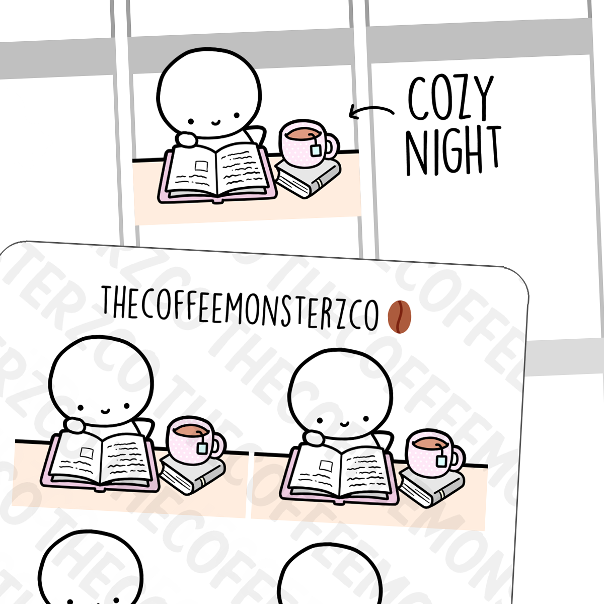 Reading & Tea Emotis