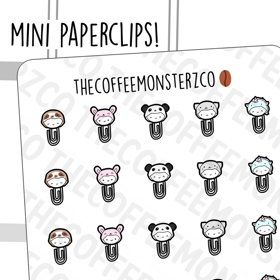 Onesie Head Mini Paperclips