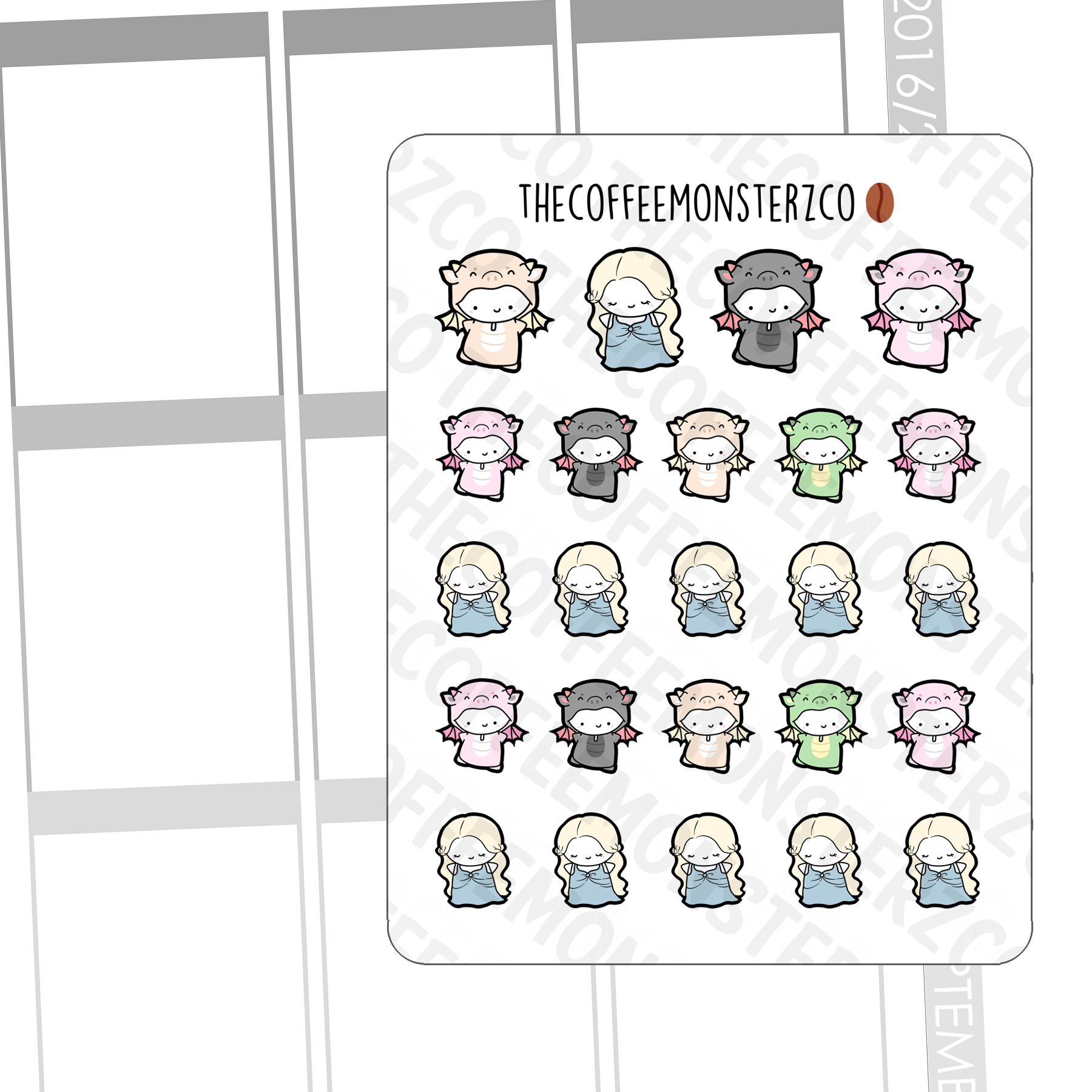 Mother of Dragons Emotis, TheCoffeeMonsterzCo