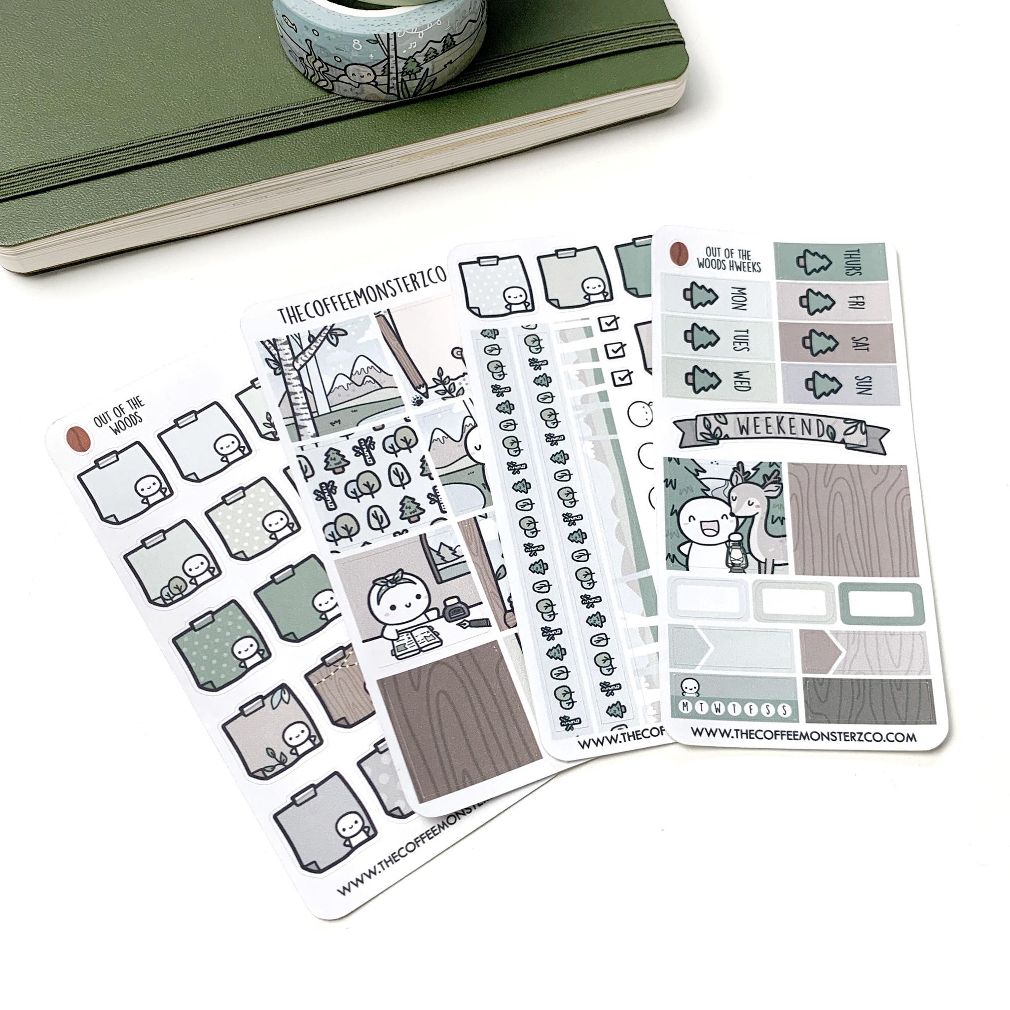 Enchanted Forest Sticker Sheet Bullet Journal Stickers, Planner