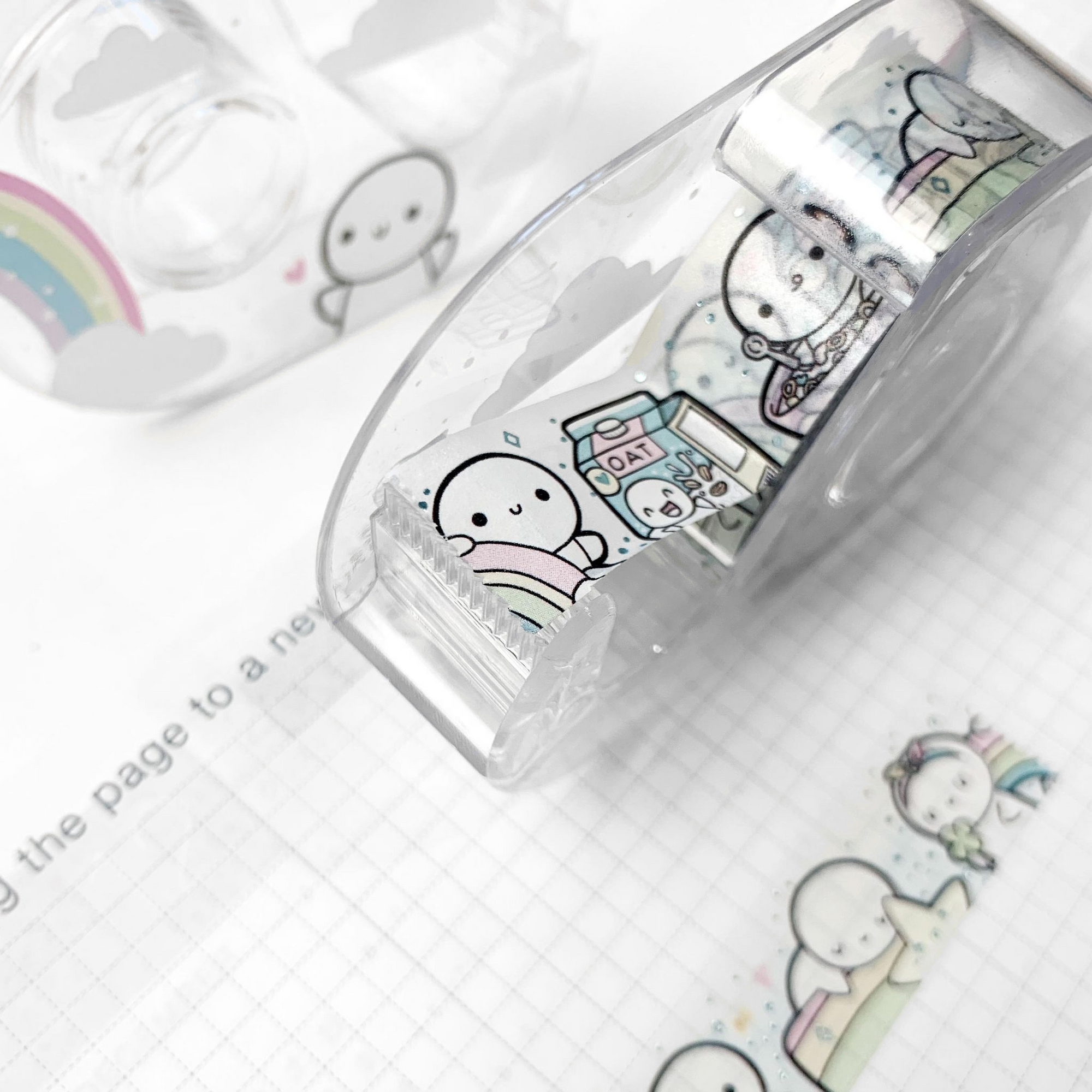 Misfit Rainbow Emoti - Plastic Washi Dispenser (1 per customer)
