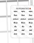 Helen's Lettering: Abbreviated Days Of The Week