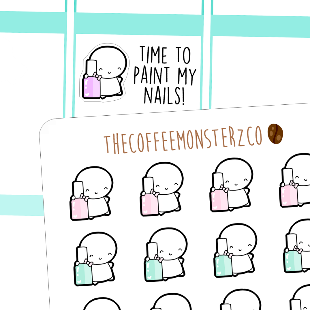 nail polish emotis, TheCoffeeMonsterzCo