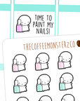 nail polish emotis, TheCoffeeMonsterzCo