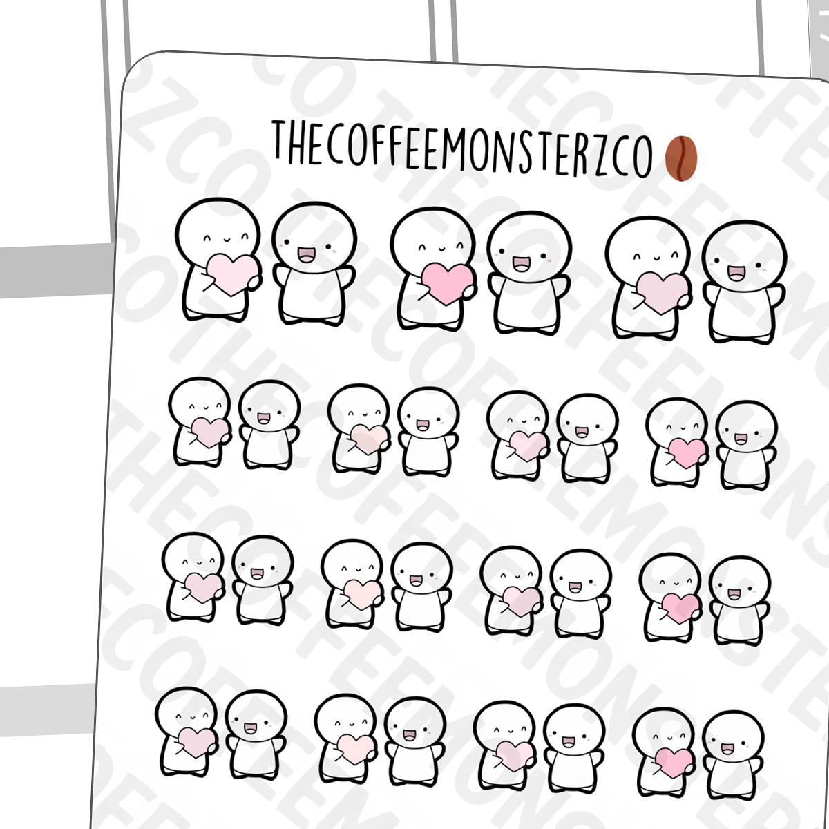 Spread Love Emotis - TheCoffeeMonsterzCo