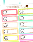 rainbow emoti glitter labels, TheCoffeeMonsterzCo