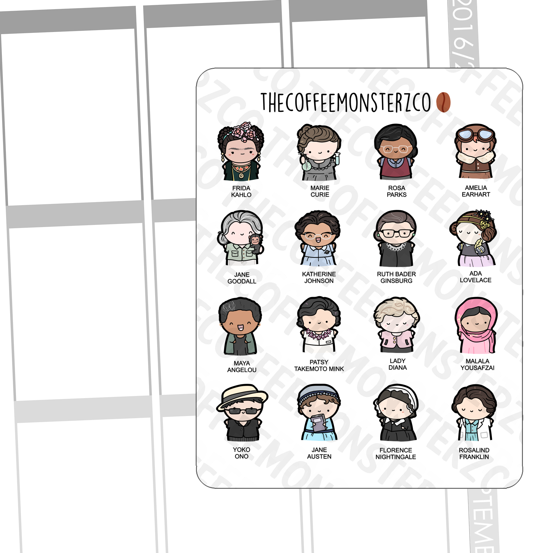 Influential Women Emotis Pt.1 - TheCoffeeMonsterzCo