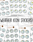 Emoti Single Weather Icon Mini Sheets, TheCoffeeMonsterzCo