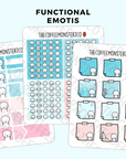 Just Keep Swimming Emotis Functional Stickers