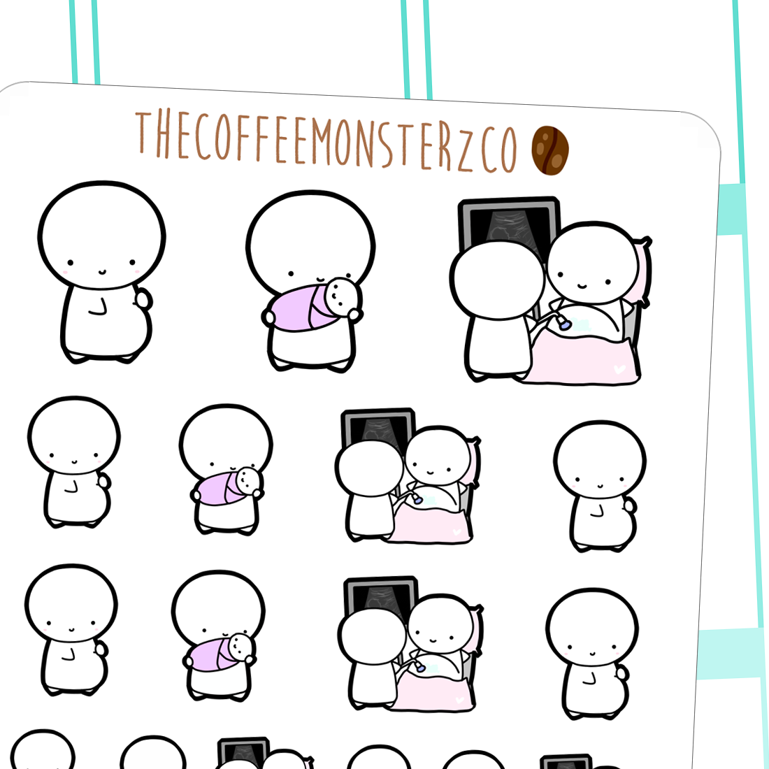 pregnancy emotis, TheCoffeeMonsterzCo