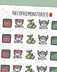 Stock Market Doodles - TheCoffeeMonsterzCo