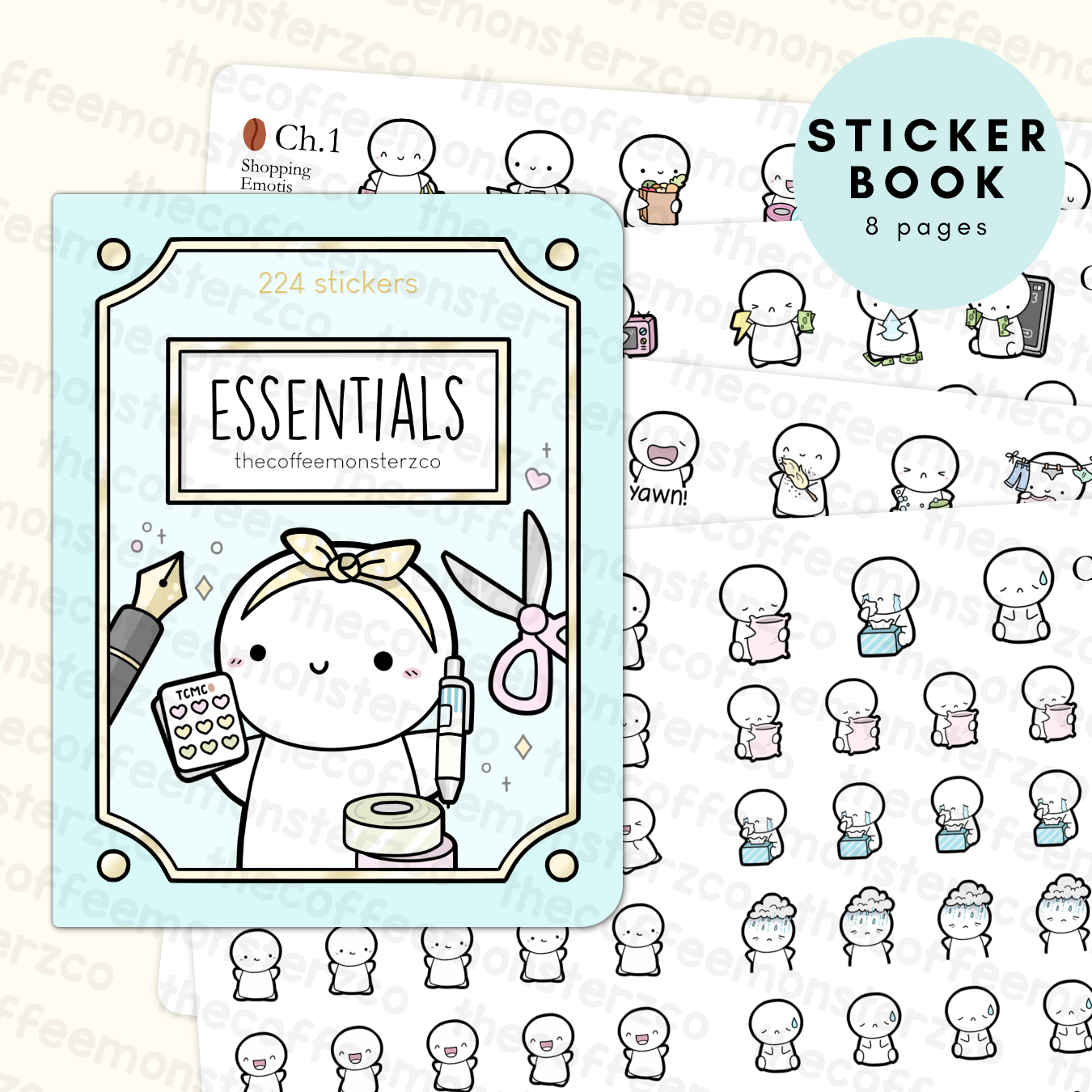 Essentials Emotis Sticker Book (1 PER CUSTOMER)