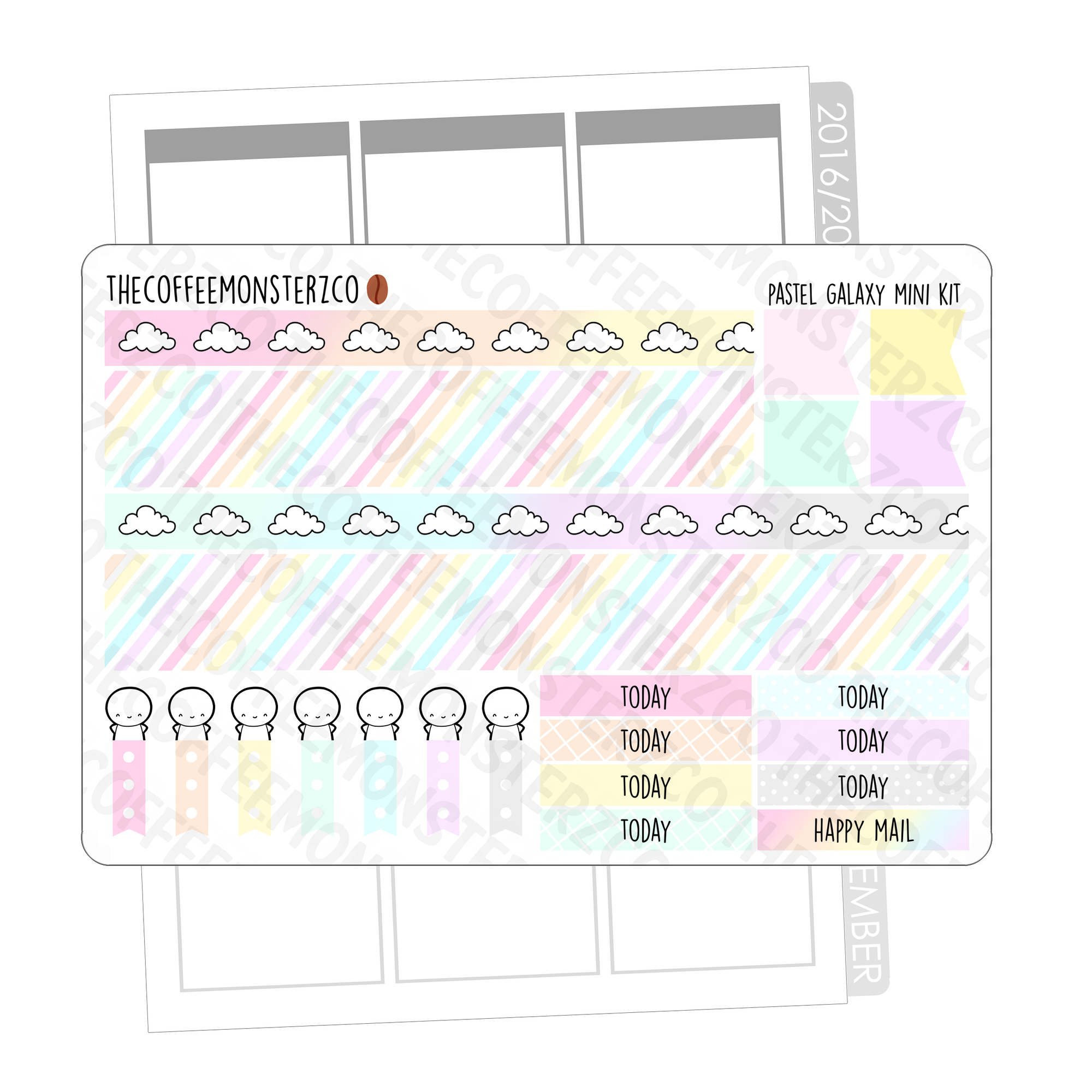 Pastel Galaxy Emoti Mini Kit, TheCoffeeMonsterzCo