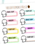 exam emoti labels, TheCoffeeMonsterzCo