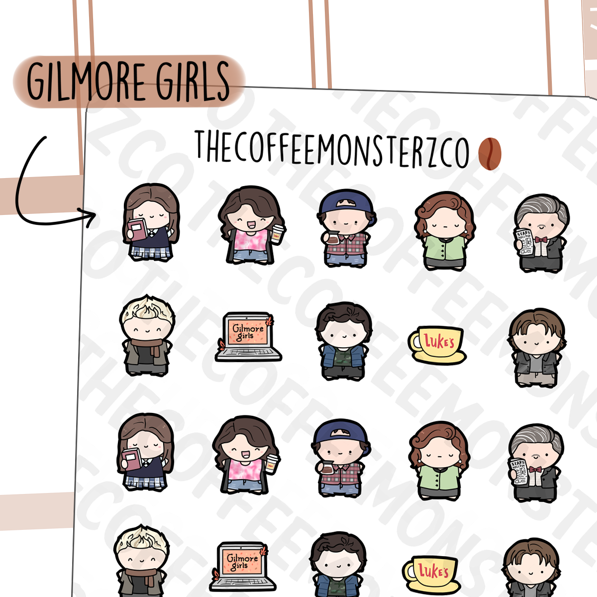 Gilmore Girls Emotis - TheCoffeeMonsterzCo