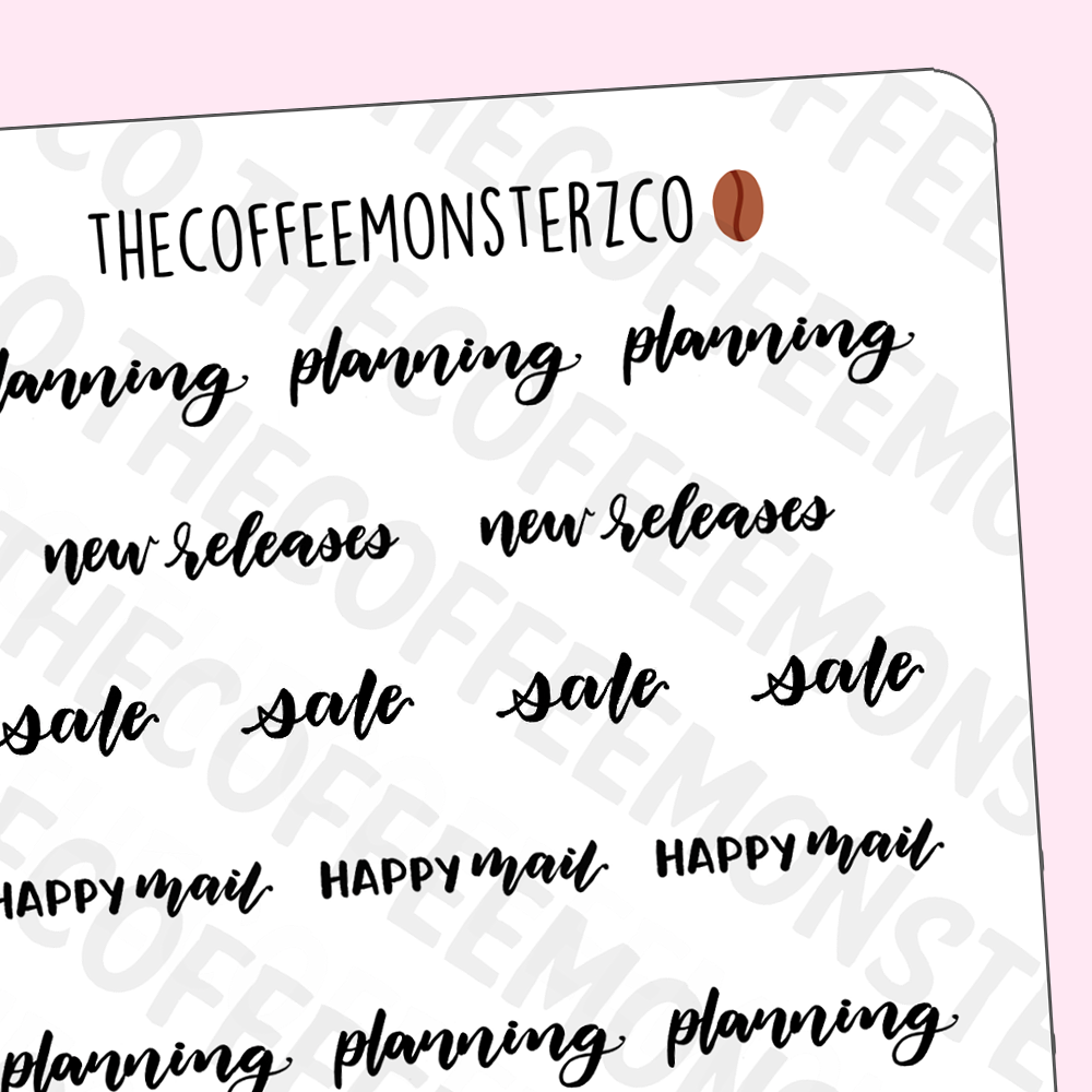 Helen's Lettering: Days of the Week – TheCoffeeMonsterzCo