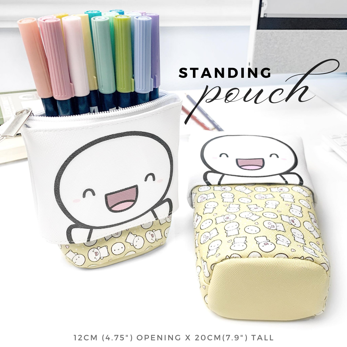 Sunny Yellow Standing Pencil Pouch – TheCoffeeMonsterzCo