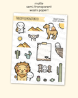 The Four Biomes Large Doodle Washi Stickers
