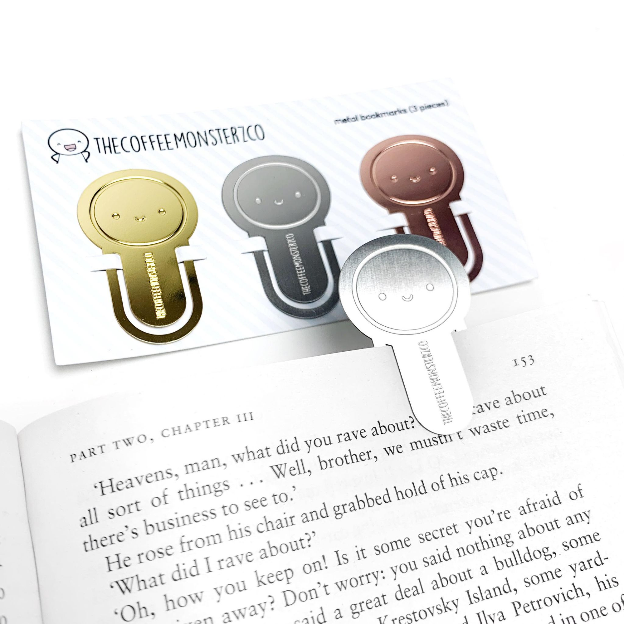 Misfit Emoti Metal Bookmark Trio (FINAL STOCK 2 per customer)
