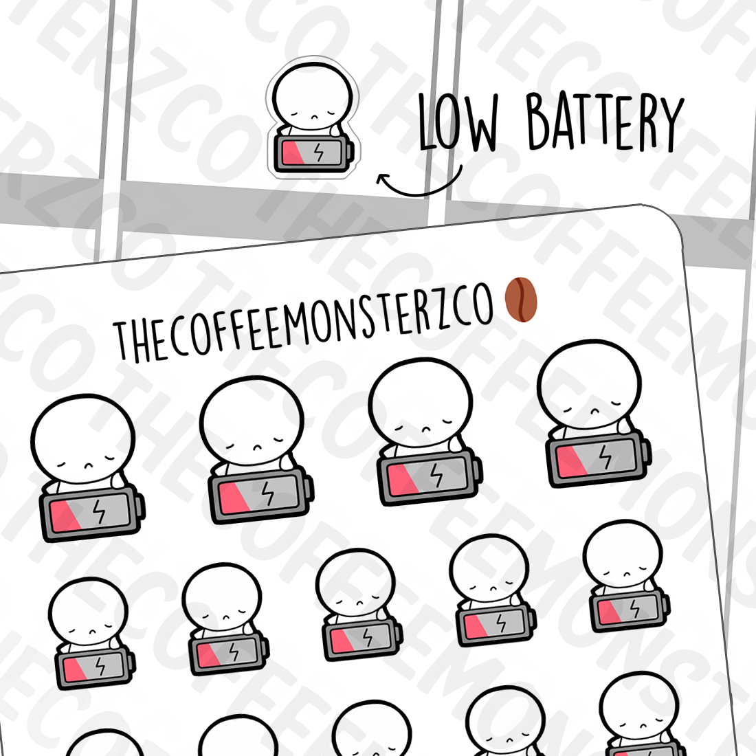 Low Battery Emotis, TheCoffeeMonsterzCo