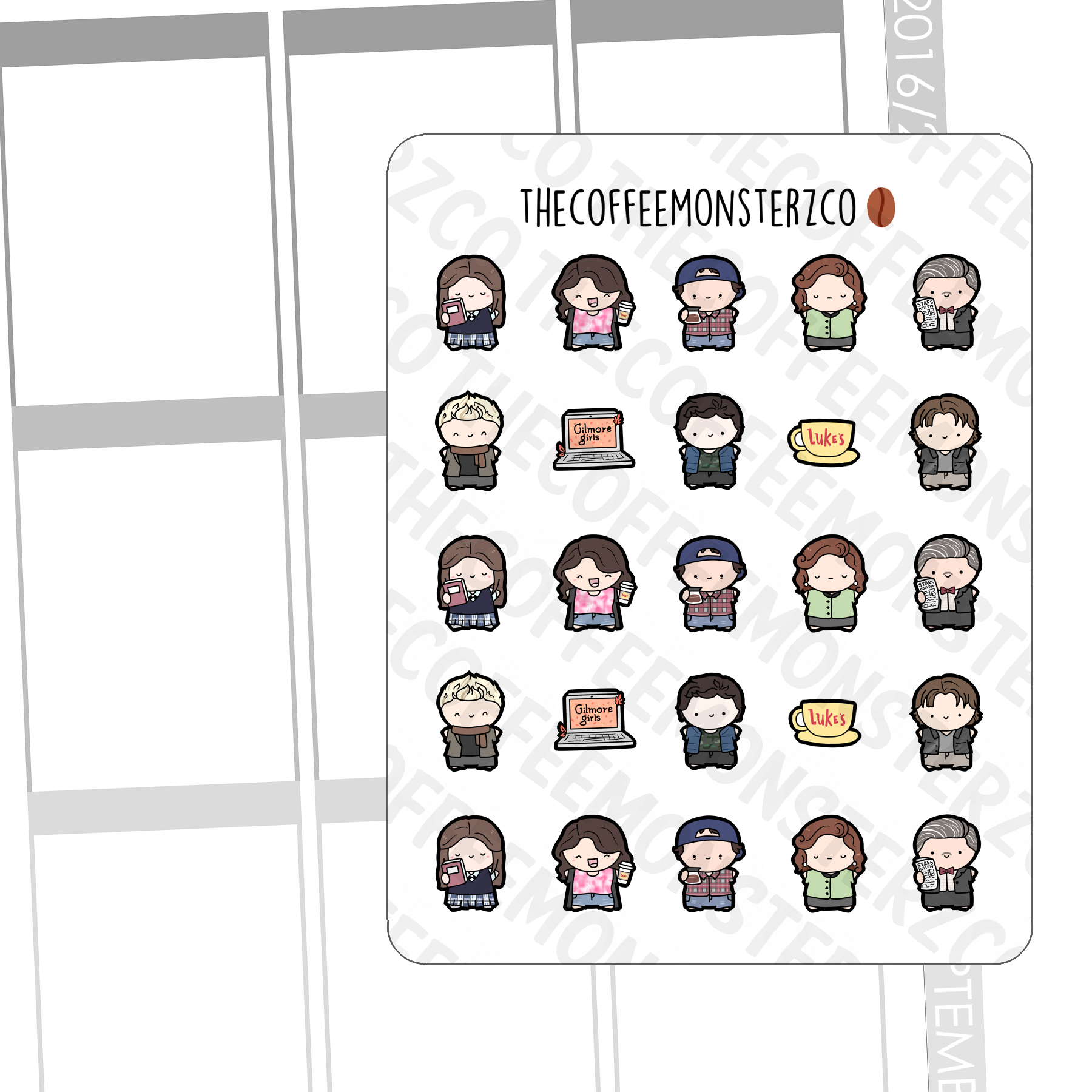 Gilmore Girls Emotis - TheCoffeeMonsterzCo