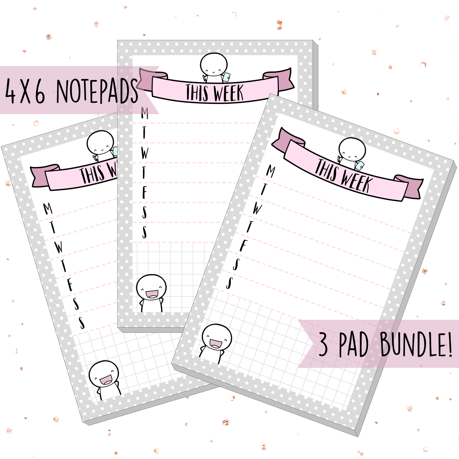 emoti weekly pad - 3 PAD BUNDLE, TheCoffeeMonsterzCo