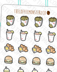 chicken & fries doodles, TheCoffeeMonsterzCo