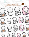 stress / work overload emotis, TheCoffeeMonsterzCo