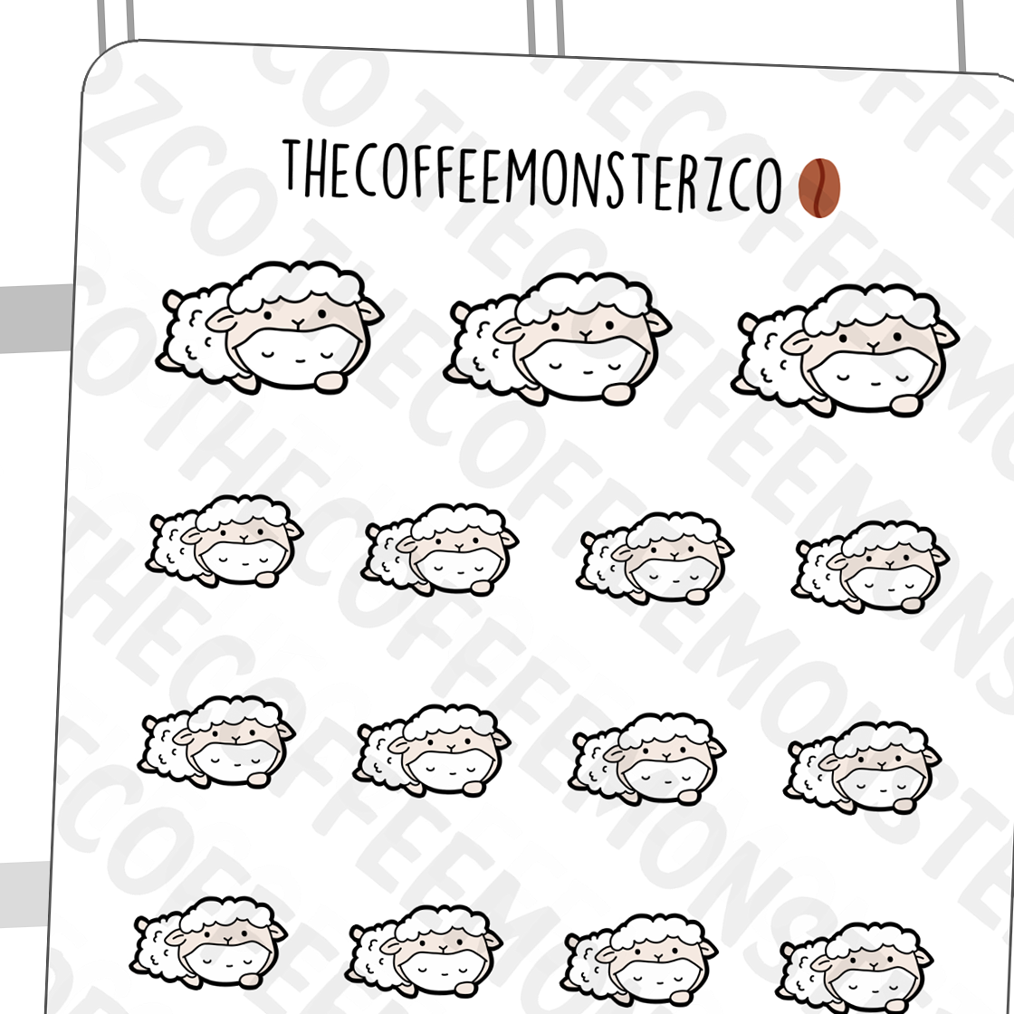 Sleepy Sheep Emoti Onesies - TheCoffeeMonsterzCo