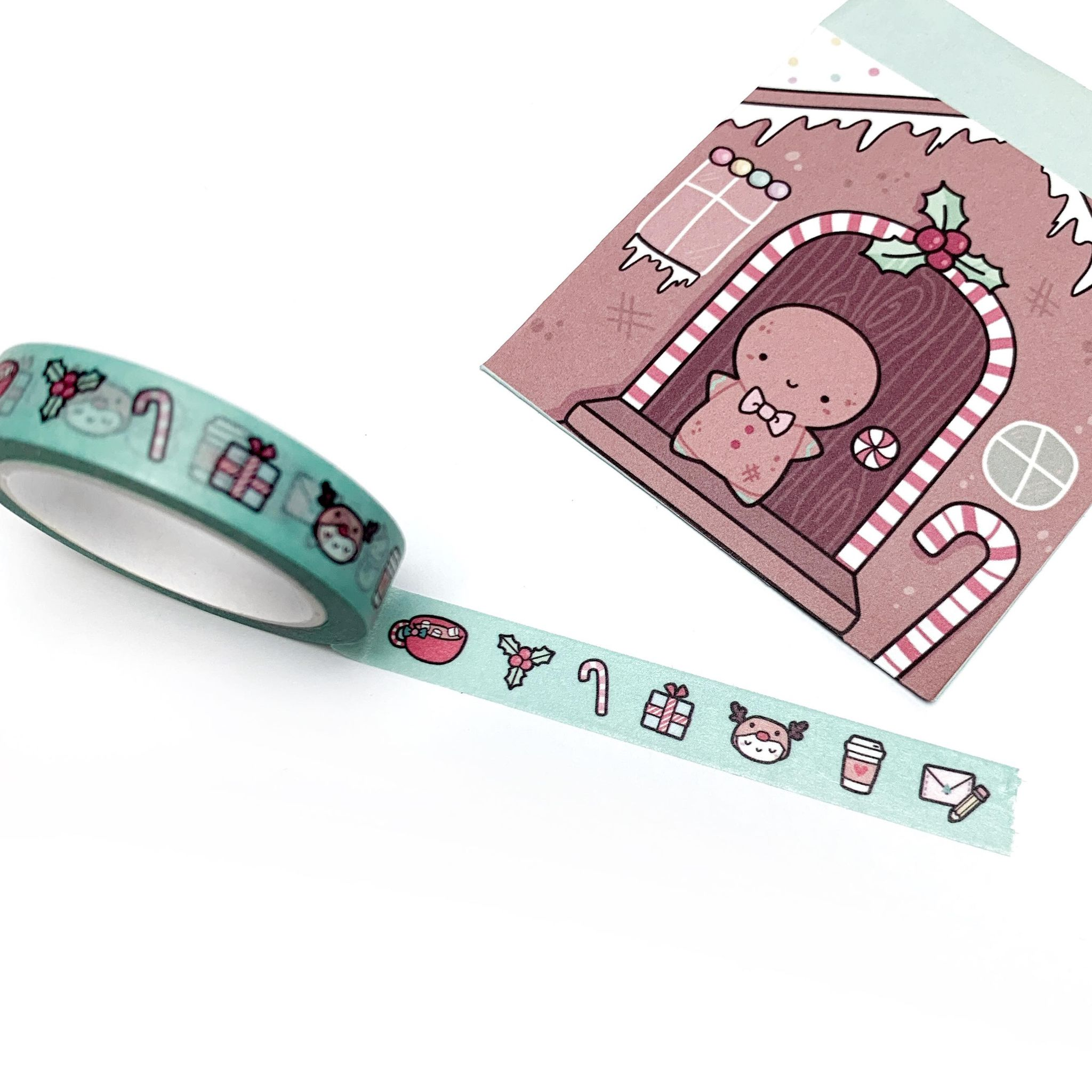 Christmas Doodles Washi Tape - 10mm - TheCoffeeMonsterzCo