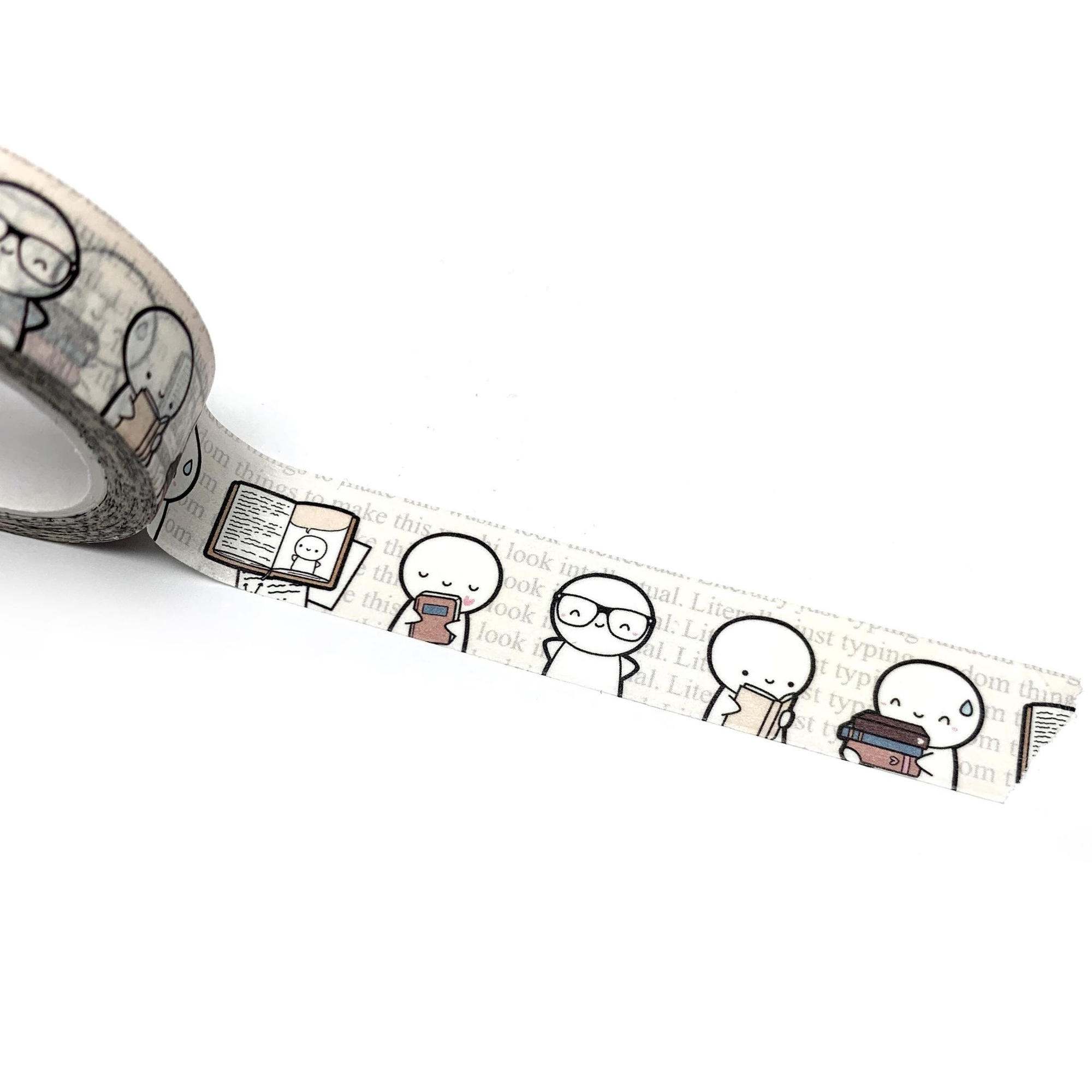 Book Nerd Washi Tape - 15mm - TheCoffeeMonsterzCo