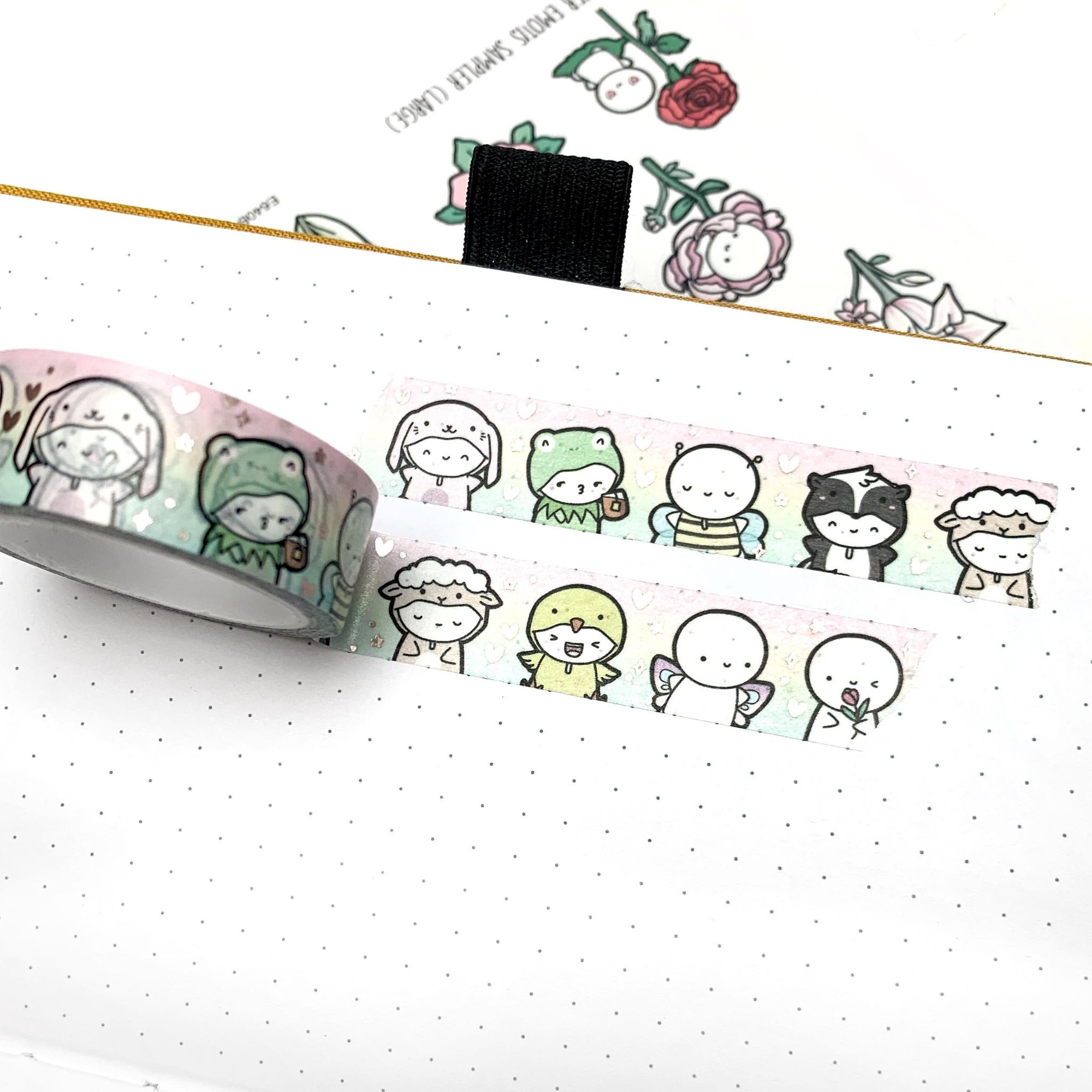 Spring Critters Emoti Washi Tape - 15mm - TheCoffeeMonsterzCo