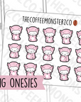 Pig Onesie Emotis, TheCoffeeMonsterzCo