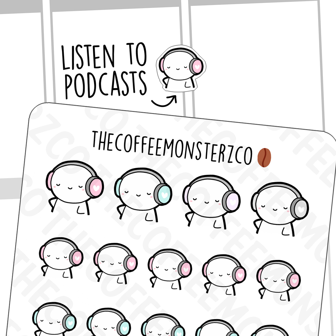 Headphone Emotis, TheCoffeeMonsterzCo