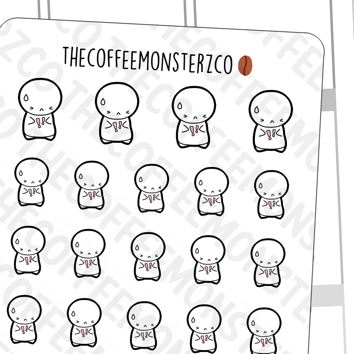 Stomach Trouble Emotis - TheCoffeeMonsterzCo