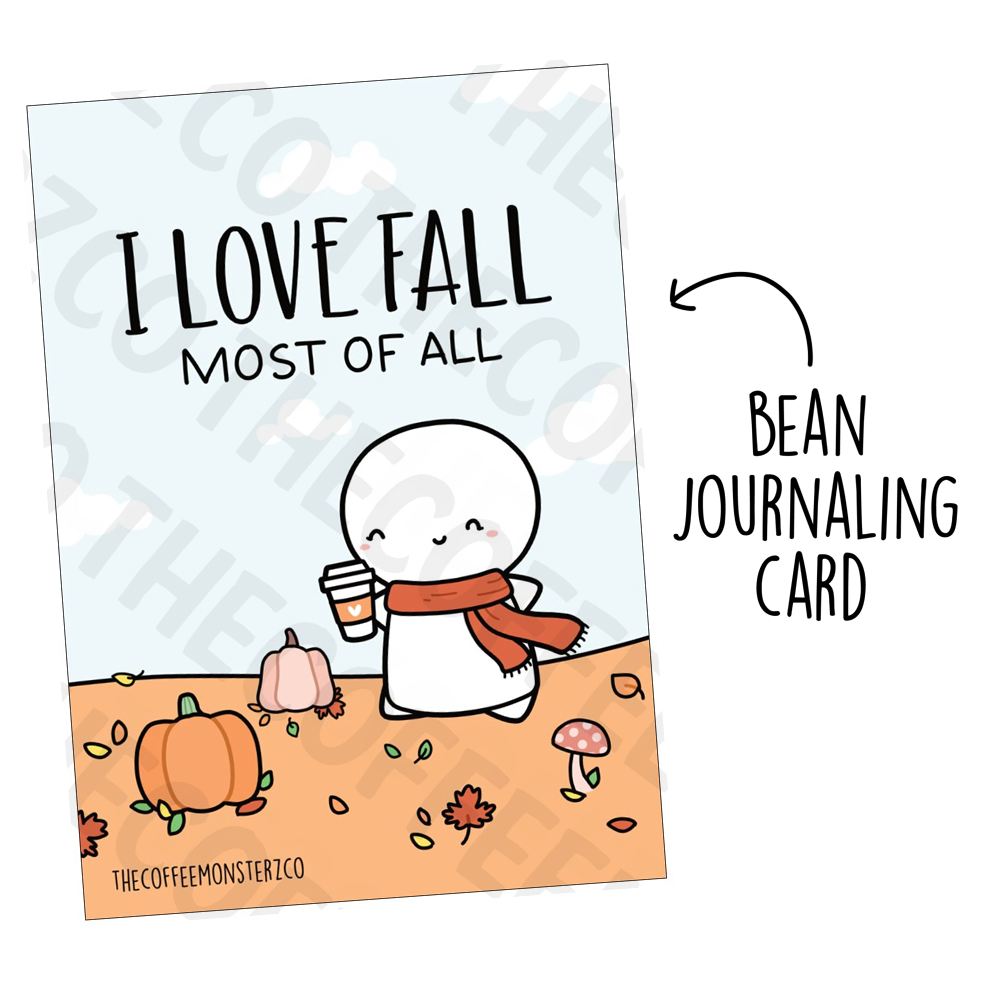 I Love Fall Most of All (Bean Card), TheCoffeeMonsterzCo