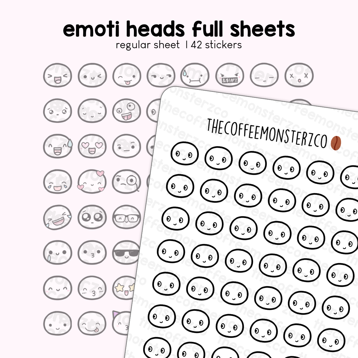 Emoti Heads Full Sheets REGULAR