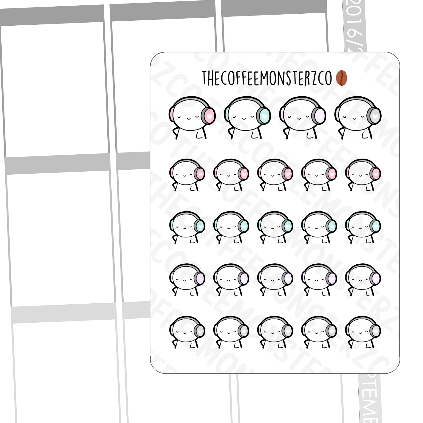 Headphone Emotis, TheCoffeeMonsterzCo
